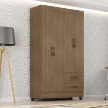 Guarda Roupas Solteiro 4 Portas Sandovalina Carvalho Oak