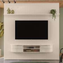 Home Painel Para TV Crystalis Calacata Off White