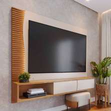 Home Suspenso Sauipe Para TV 65 Polegadas Off White Freijo
