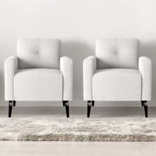 Jogo de Poltronas Decorativas Nina Boucle Bege
