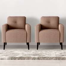 Jogo de Poltronas Decorativas Nina Boucle Marrom