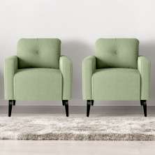 Jogo de Poltronas Decorativas Nina Boucle Oliva