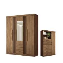 Kit Guarda Roupa Espelho e Multi Uso Veronica Jatoba