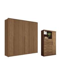Kit Guarda Roupa e Multi Uso Veronica Jatoba