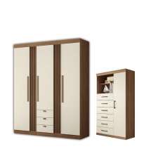 Kit Guarda Roupa e Multi Uso Veronica Jatoba Areia