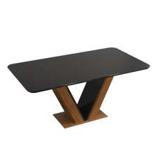 Mesa de Jantar 4 Lugares Curry Freijó Preto Brilho