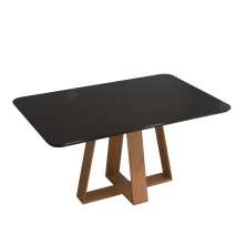 Mesa de Jantar 4 Lugares Lebron Freijó Preto Brilho