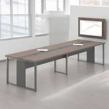 Mesa de Reunião com Painel de TV 40" Houston Freijó Preto