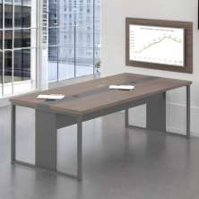Mesa para Escritório Com Painel TV 40" Lisboa Freijó Preto