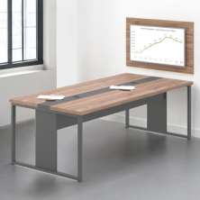 Mesa para Escritório Com Painel TV 40" Lisboa Noce Preto