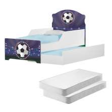 Mini Cama Infantil com Auxiliar Pop Arena da Bola com Colchões