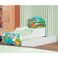 Mini Cama Infantil com Auxiliar Pop Dinos Amigos