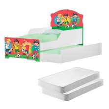 Mini Cama Infantil com Auxiliar Pop Meninos Futebol com Colchões