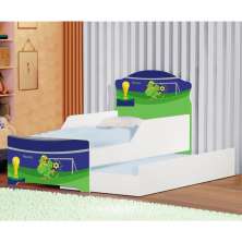 Mini Cama Infantil com Auxiliar Pop Papagaio Futebol