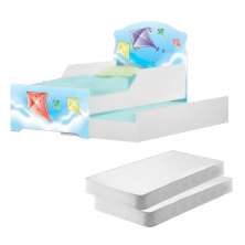 Mini Cama Infantil com Auxiliar Pop Pipa no Céu com Colchões