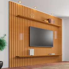 Painel Frisado para TVs de 60" Xangai Cinamomo