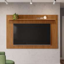 Painel Ripado Para TVs Até 75 Polegadas Roum Nature Fosco