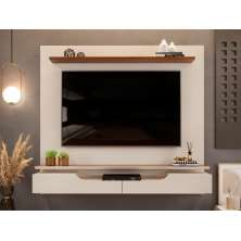 Painel para TV 2 Portas Ashton Off White Freijó