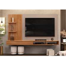 Painel para TV Frisado Bae Carvalho Griz