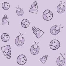 Papel de Parede Infantil Baby Rosa