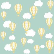 Papel de Parede Infantil Balão Amarelo