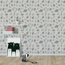 Papel de Parede Infantil Robô Ursinho Baby