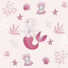 Papel de Parede Infantil Sereia