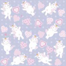 Papel de Parede Infantil Unicórnio Baby
