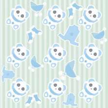 Papel de Parede Infantil Ursinho Menino