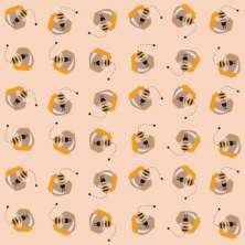 Papel de Parede Kids Abelhas e Pote de Mel