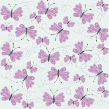 Papel de Parede Kids Borboletas Lilás