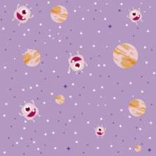 Papel de Parede Kids Espaço ET e Planetas