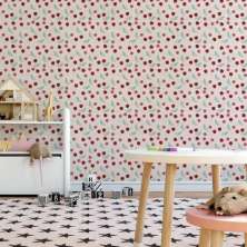 Papel de Parede Kids Joaninha e Flores
