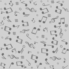 Papel de Parede Kids Notas Musicais Cinza