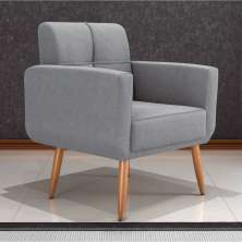 Poltrona Decorativa Itaqui Boucle Cinza