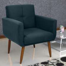 Poltrona Decorativa Itaqui Suede Petróleo