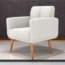 Poltrona Decorativa Juan Boucle Bege
