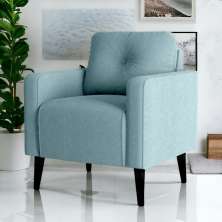 Poltrona Decorativa Miguel Boucle Azul