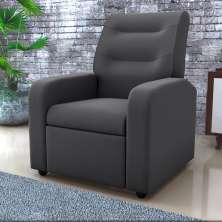 Poltrona Decorativa Reclinável Cecilia Veludo Light Cinza