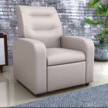 Poltrona Decorativa Reclinável Pireu Corino Bege