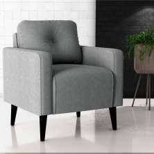 Poltrona Decorativa Viale Boucle Cinza