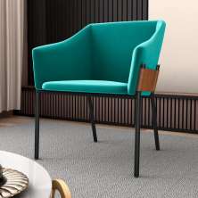 Poltrona para Sala de Recepção Silas Veludo Verde Menta