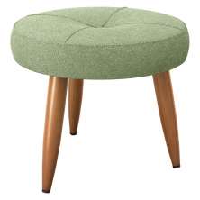 Puff Redondo para Sala Miami Boucle Oliva