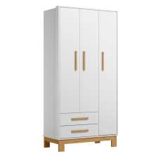 Roupeiro com 3 Portas Segóvia Branco Acetinado