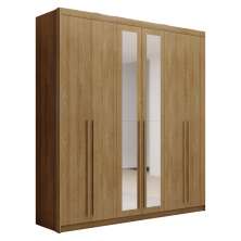Roupeiro com 6 Portas com Espelhos Finlandia Nature