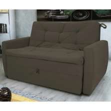 Sofá Cama para Sala de Estar Hiro Suede Cappuccino