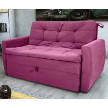 Sofá Cama para Sala de Estar Hiro Veludo Turkey Marsala