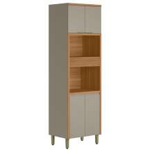 Torre Quente 4 Portas 2 Nichos Nice Jequitiba Gris