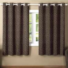 Cortina de Quarto 2,00 m x 1,60 m Jacquard Tabaco City Casaborda