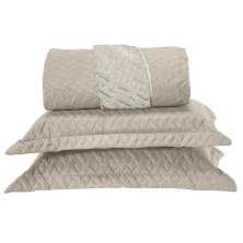 Jogo de Cama Sherpa Queen com 3 Peças Avelã
